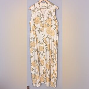COLDWATER CREEK Maxi Floral Button Dress